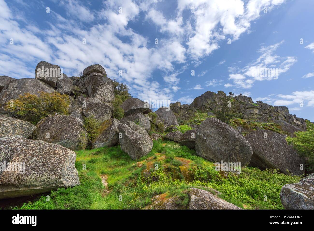 Scenic rocks at the outskirts of Monsanto village, Portugal Stock Photo