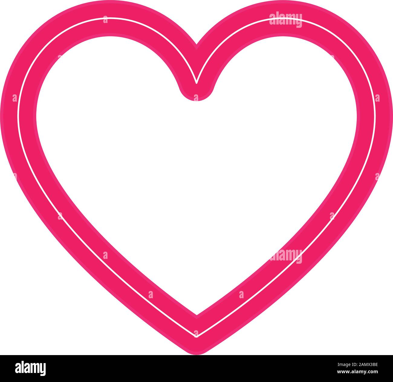 heart in neon light on white background Stock Vector Image & Art Alamy