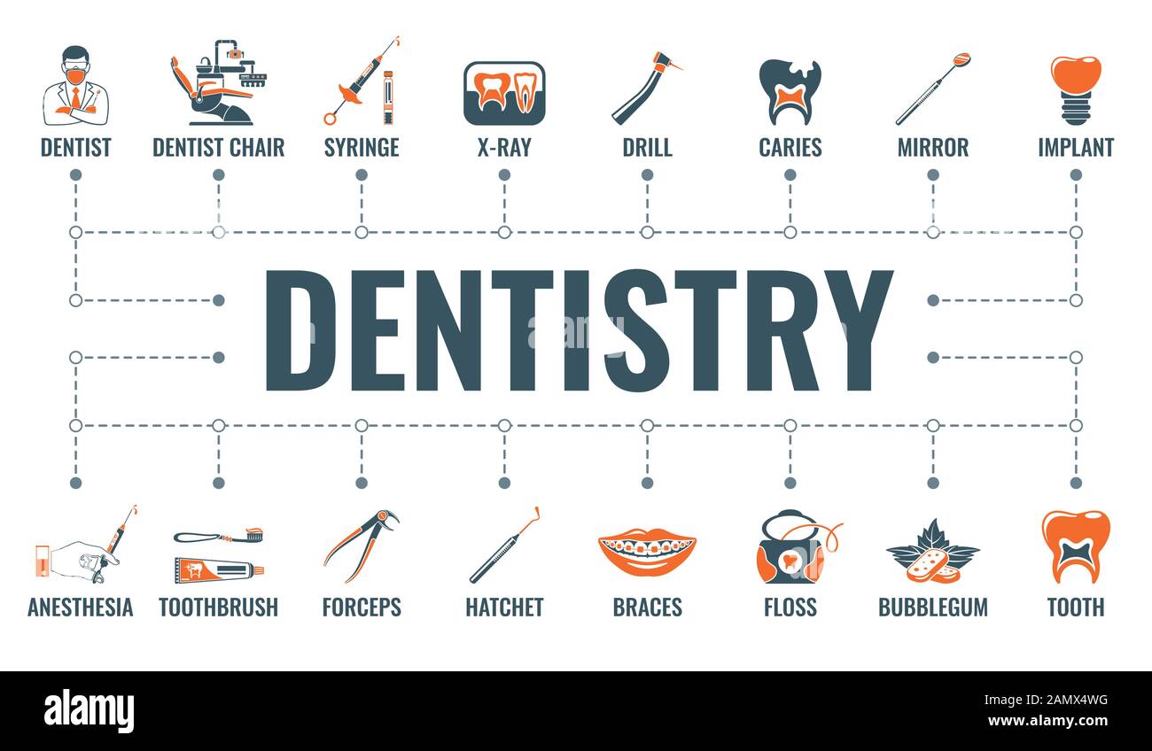 Dentistry and Stomatology Banner Stock Vector