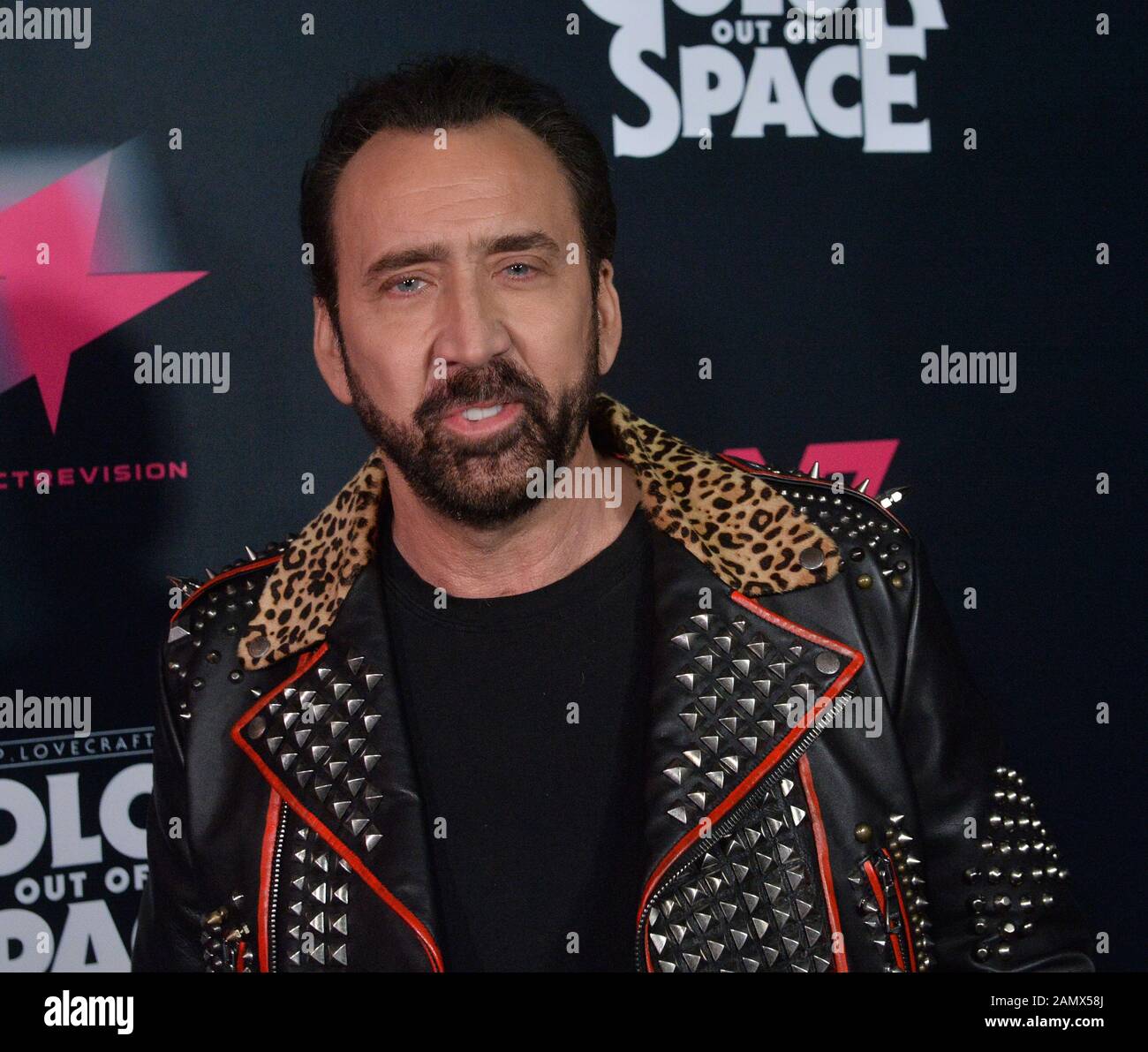 Los Angeles Usa 14th Jan Cast Member Nicolas Cage Attends The Premiere Of The Sci Fi Horror Motion Picture Color Out Of Space At The Vista Theatre In Los Angeles On Tuesday