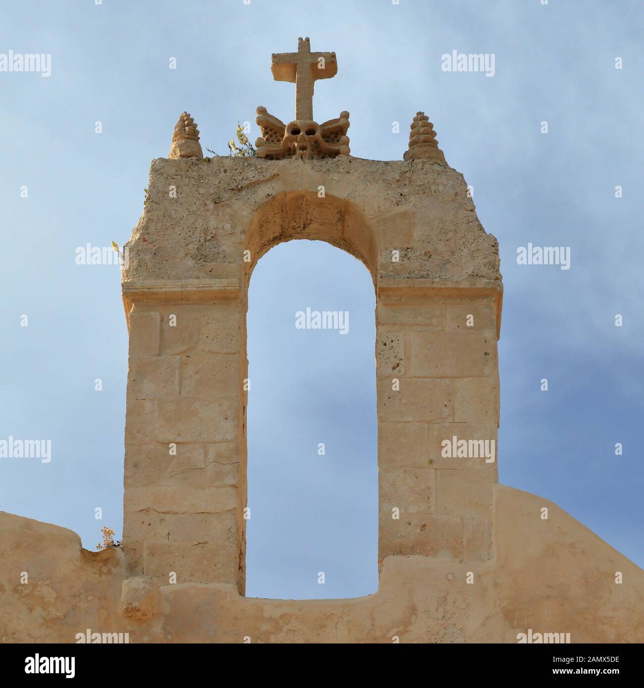 Church of the Catacombs of St. John, Syracuse. Chiesa di San Giovanni alle catacombe di Siracusa Stock Photo