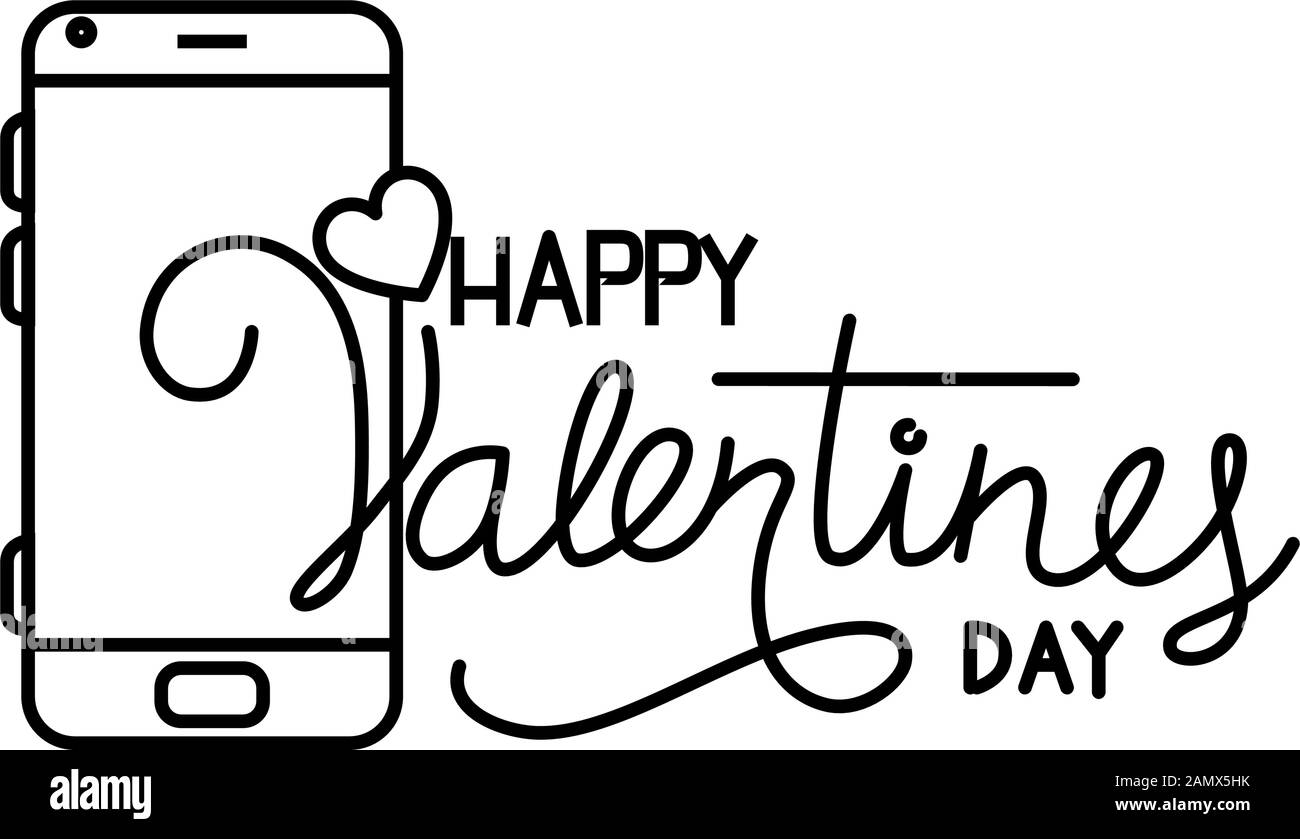 Handwritten valentines day calligraphy on Black and White Stock Photos ...