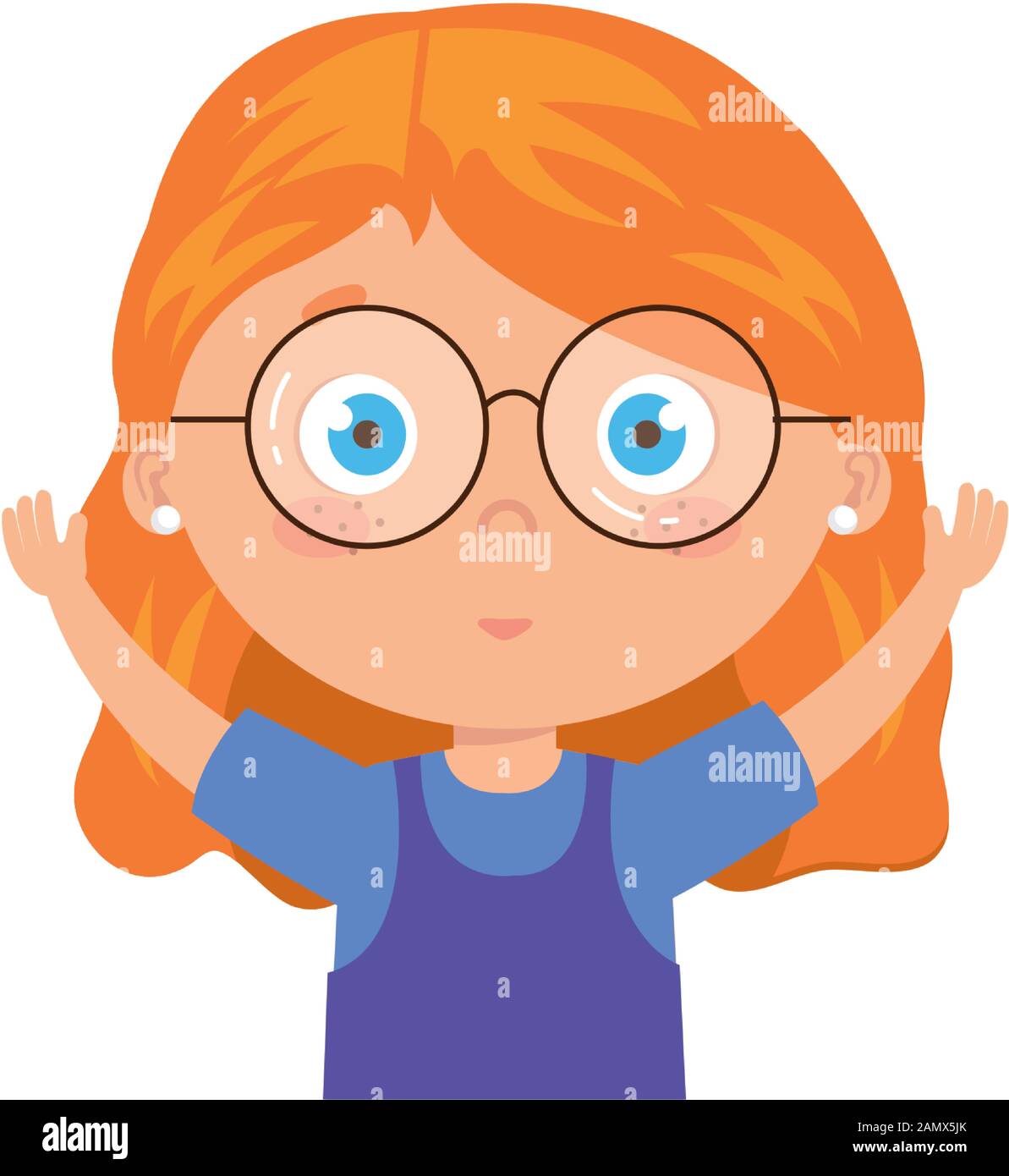 cute girl smiling on white background Stock Vector Image & Art - Alamy