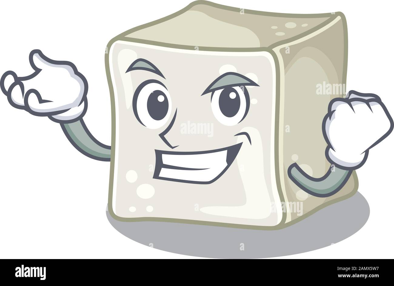 Happy confident Successful sugar cube cartoon character style Stock Vector  Image & Art - Alamy