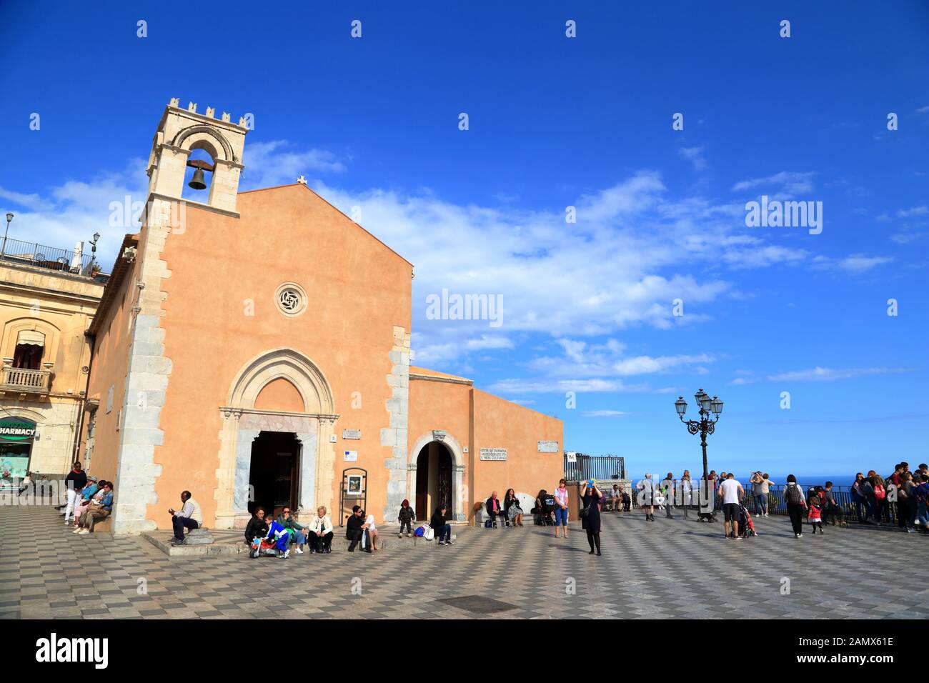 Church of Saint Augustine, Ex Chiesa Di Sant'Agostino, Taormina Stock Photo