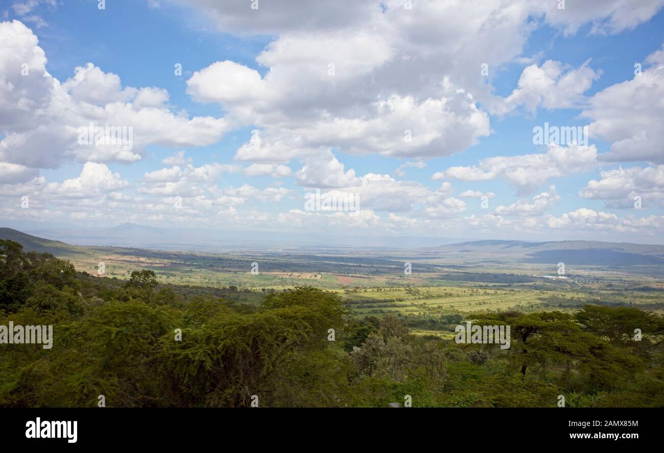 Scenic looking along the Great Rift Valley, Kenya. Stock Photo