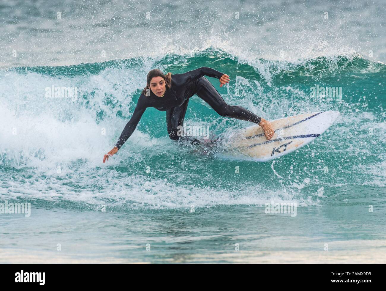 Woman surfer. Stock Photo
