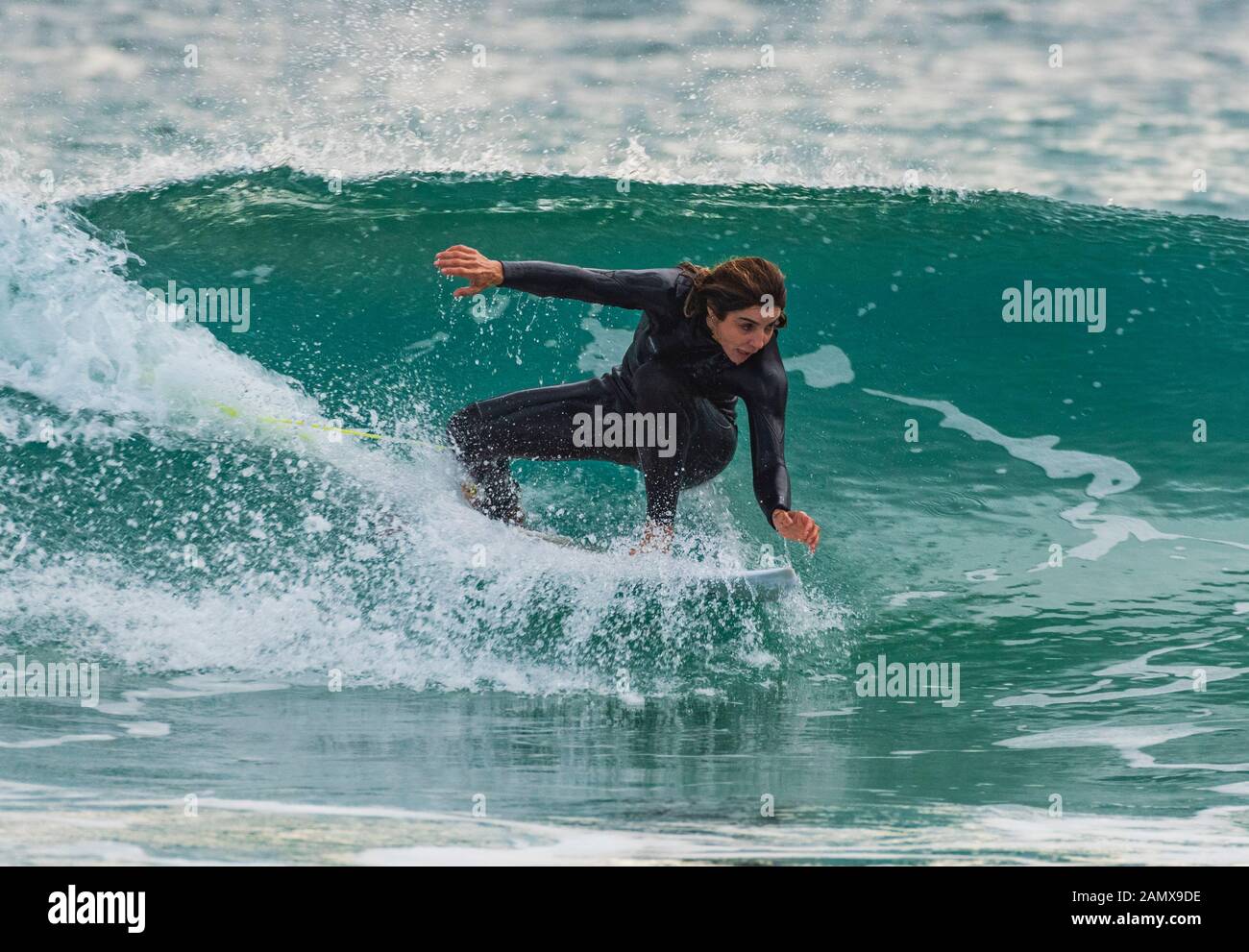 Woman surfer. Stock Photo
