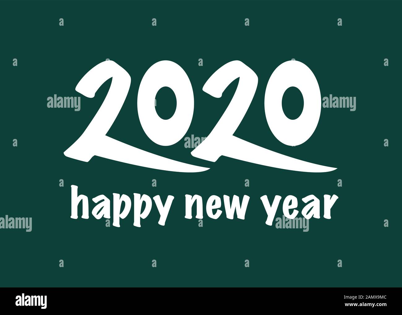 Happy New Year 2020 Stock Vector