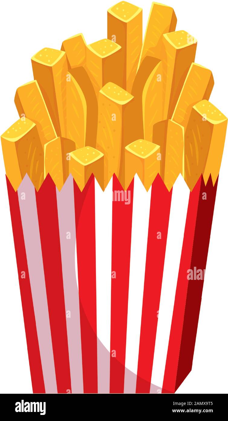 delicious french fries fast food icon Stock Vector Image & Art - Alamy