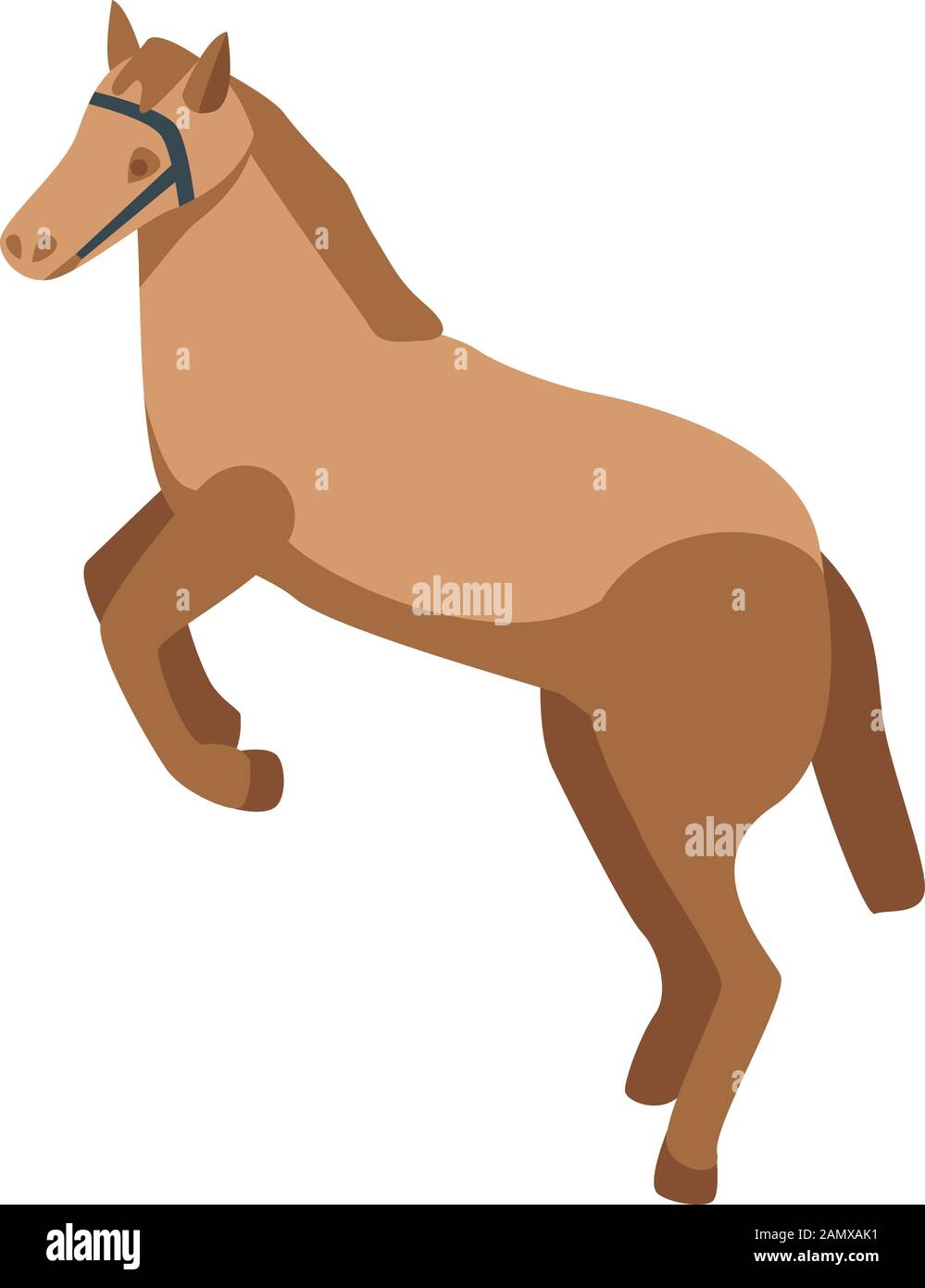 Horse icon, isometric style Stock Vector