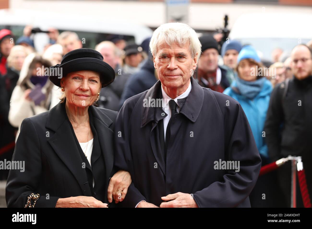 Michael Otto mit Frau Christl, Trauerfeier für Jan Fedder, St