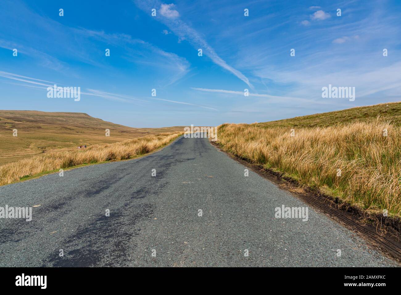 Driving through the Yorkshire Dales on the B6270 road between Nateby