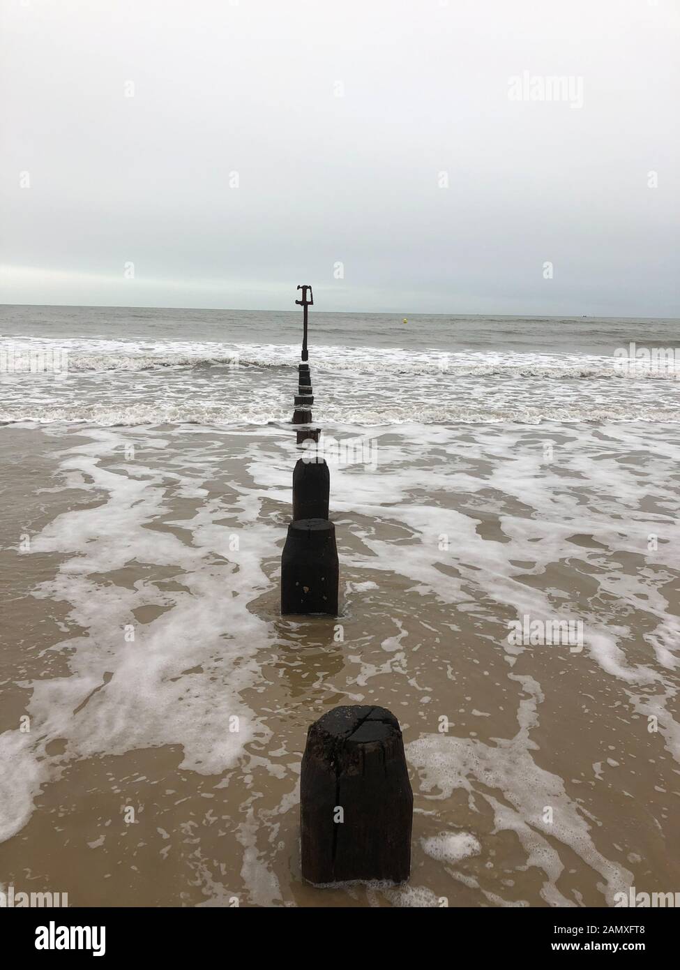 The blue flaged beach of Sandbanks, showing how the sea and rain during