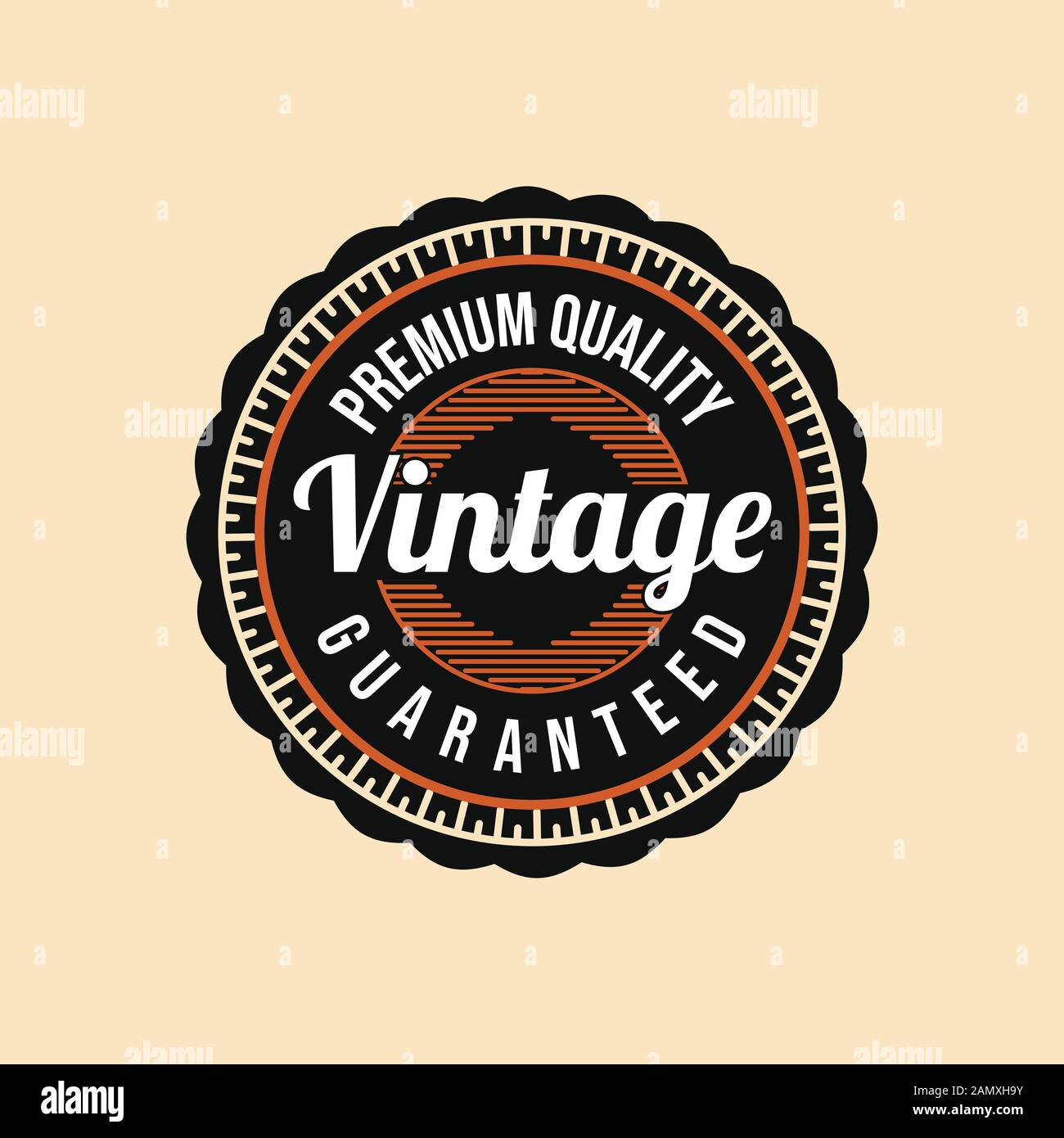 Vintage Element Retro Badge For Clothing Logo Ideas Inspiration Logo Design Template Vector Illustration Isolated On Black Background Stock Vector Image Art Alamy