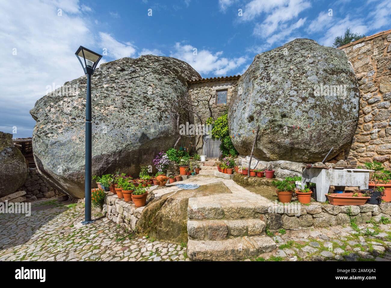 Street view in Monsanto village, Portugal Stock Photo