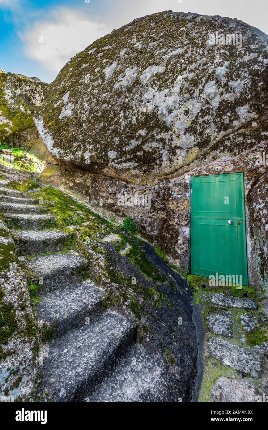 Street view in Monsanto village, Portugal Stock Photo