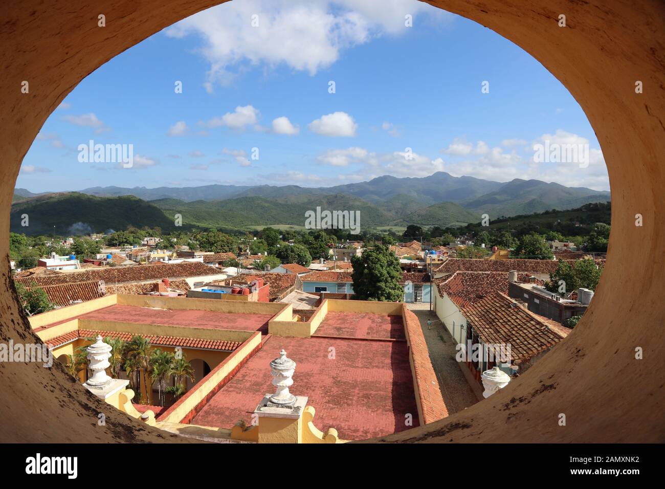 View from the bell-tower of the museum Museo Nacional de la Lucha Contra Bandidos Stock Photo