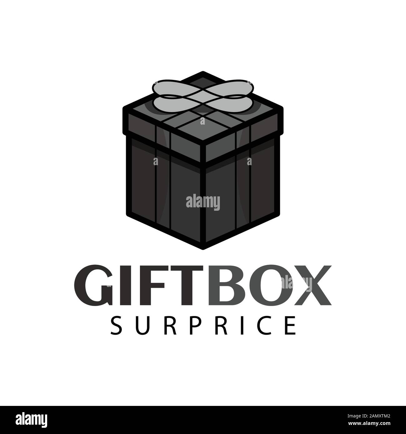 gift box, surprise logo Ideas. Inspiration logo design. Template Vector  Illustration. Isolated On White Background Stock Vector Image & Art - Alamy