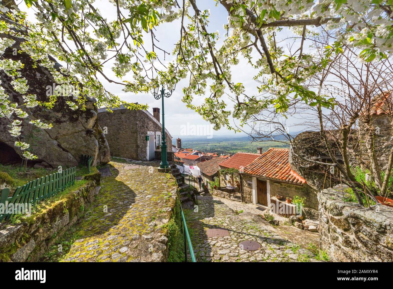 Street view in Monsanto village, Portugal Stock Photo