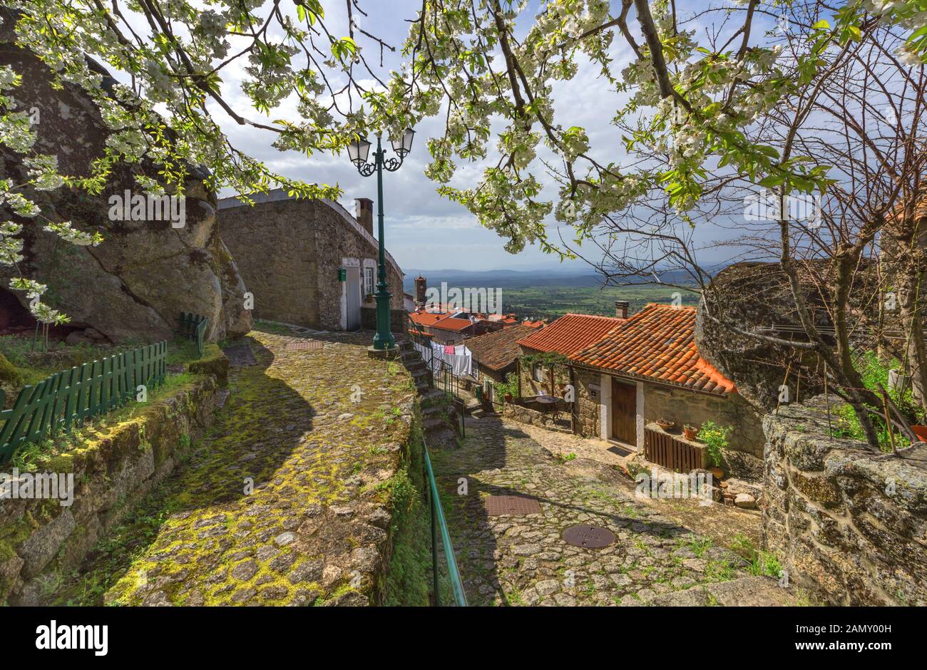 Street view in Monsanto village, Portugal Stock Photo