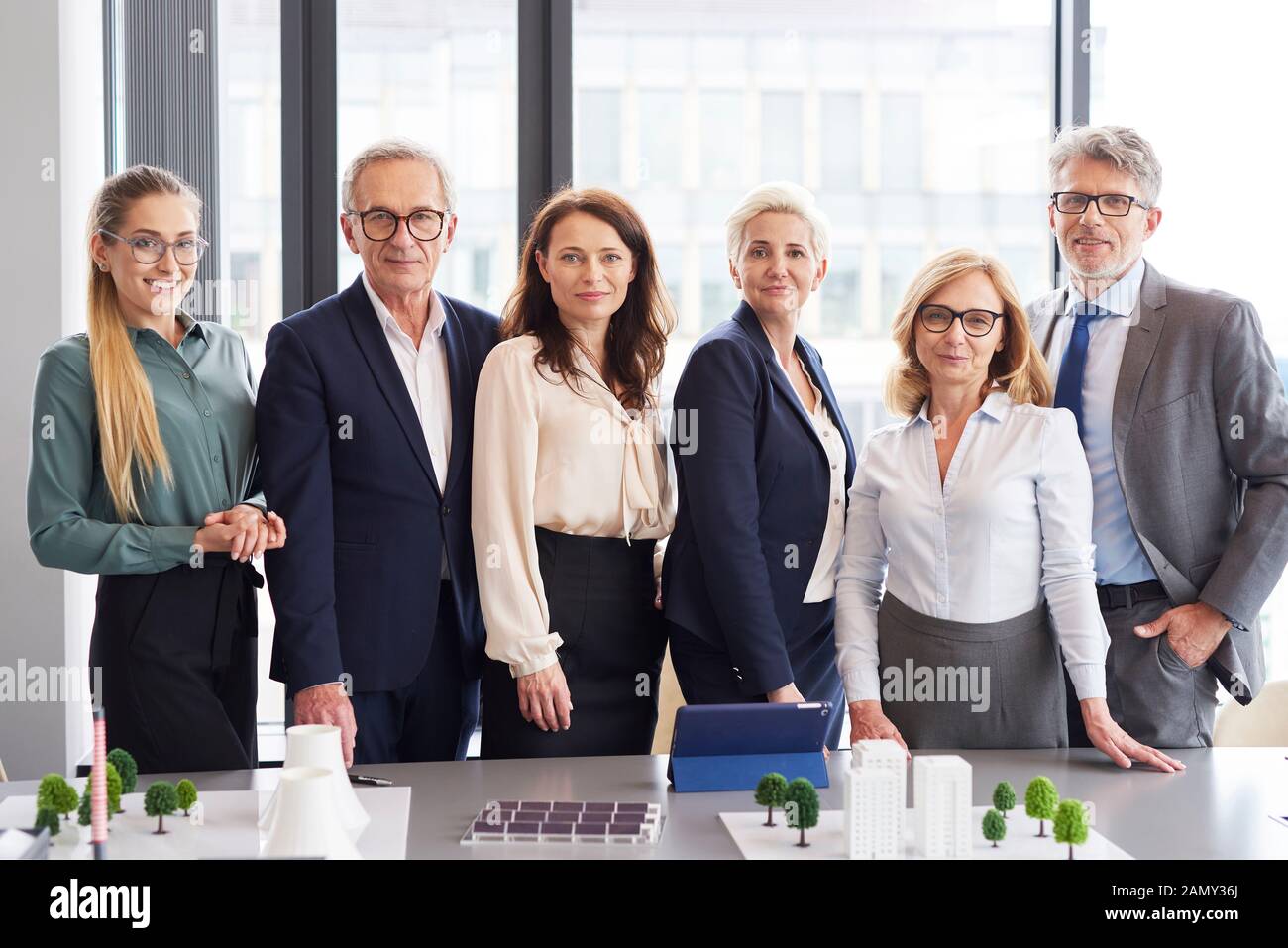 Portrait of business people in conference room Stock Photo