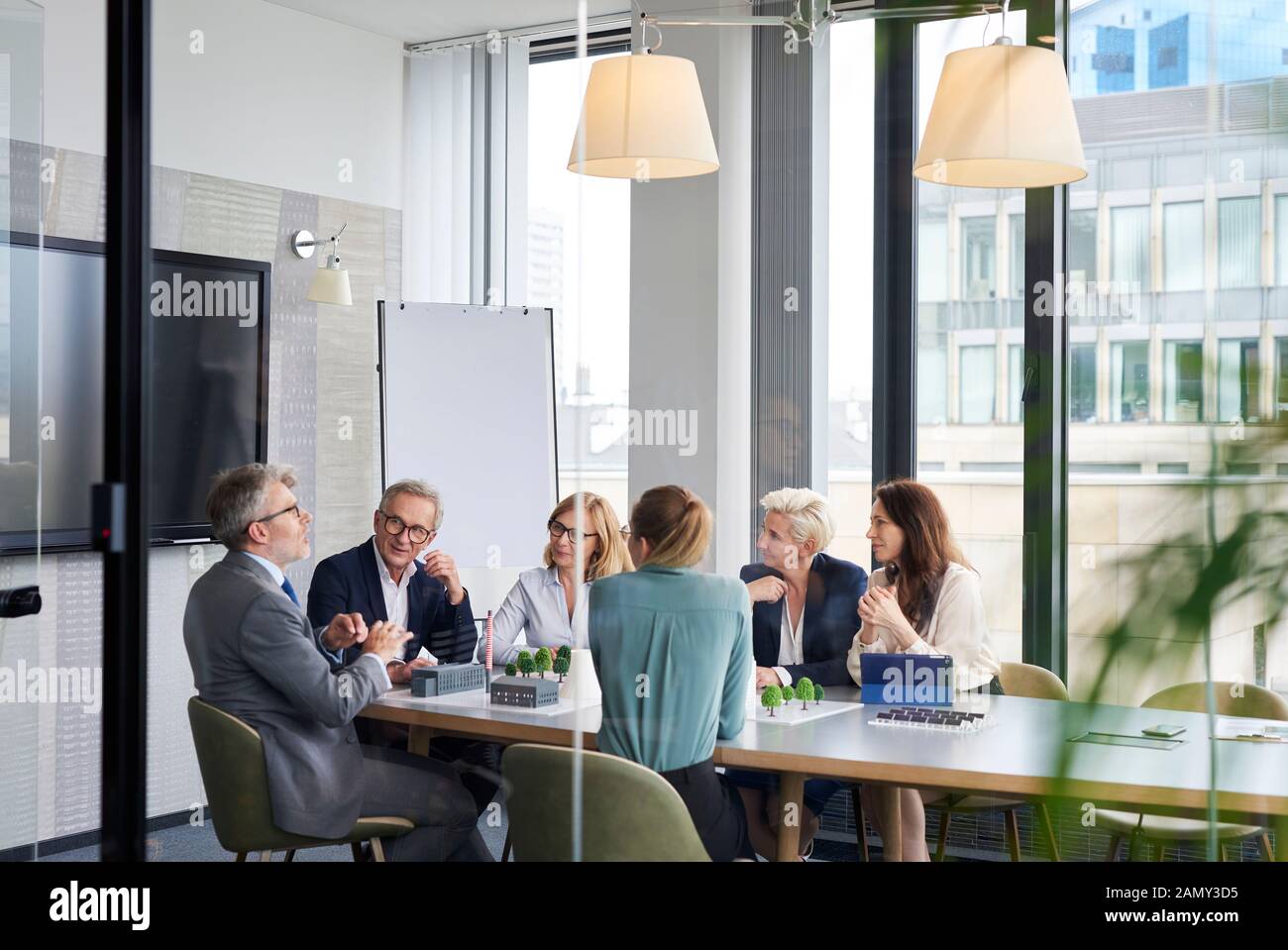 Group of business people in the conference room Stock Photo