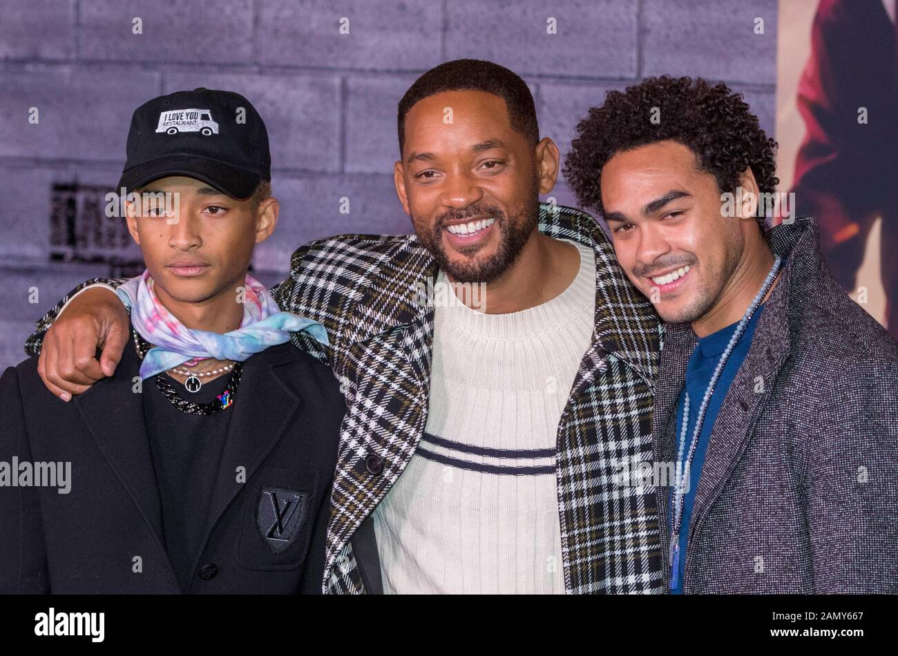 Jaden Smith (l-r), Will Smith and Trey Smith attend the premiere of 'Bad  Boys For Life