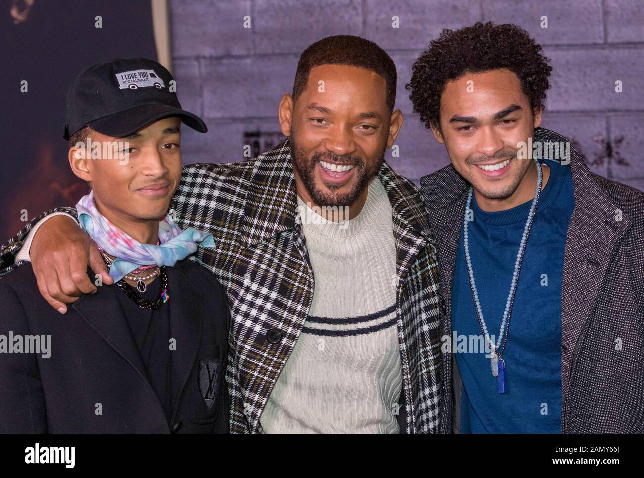 Jaden Smith (l-r), Will Smith and Trey Smith attend the premiere of 'Bad  Boys For Life