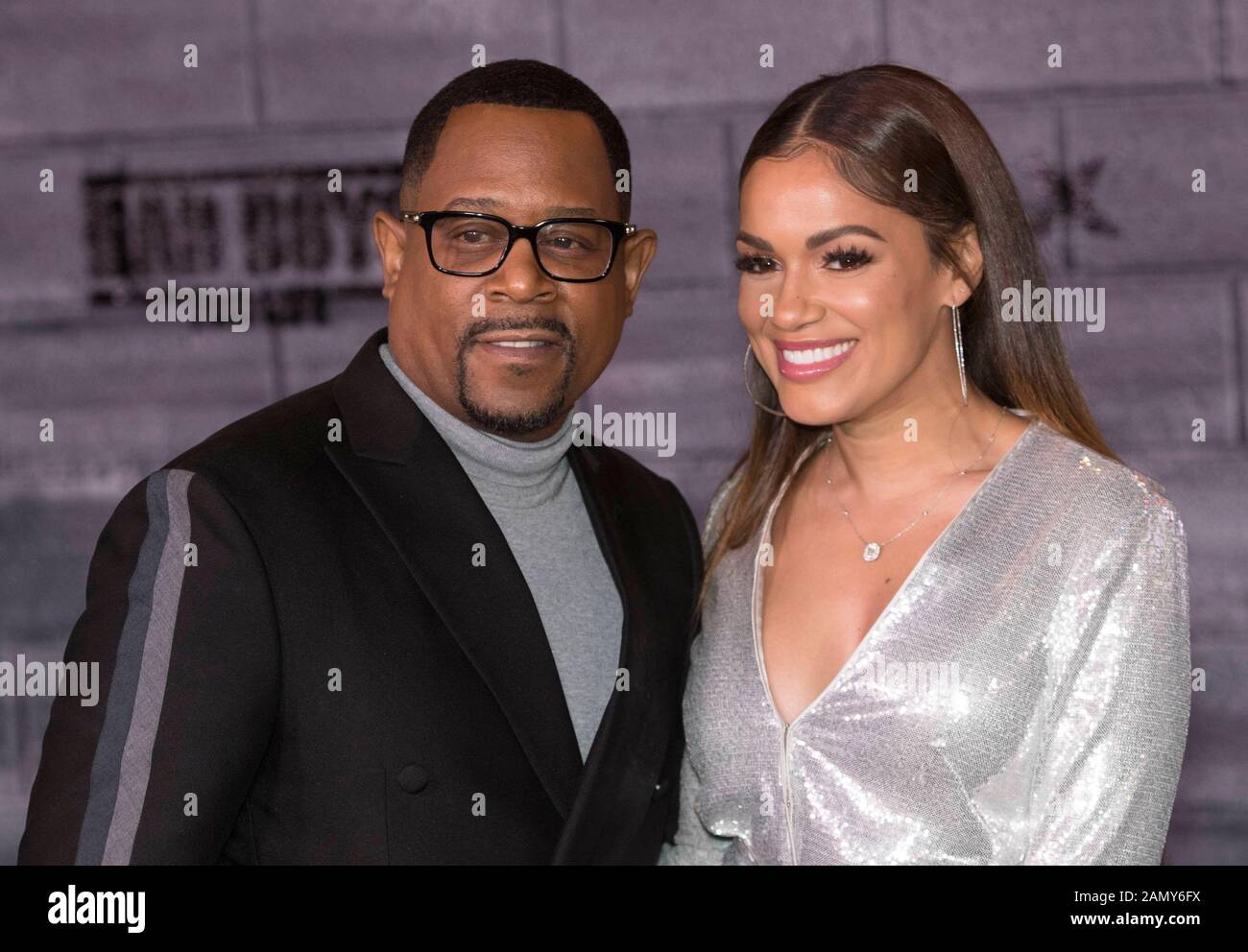 Martin Lawrence and Roberta Moradfar attend the premiere of 'Bad Boys For Life' at TCL Chinese Theatre in Hollywood, Los Angeles, California, USA, on 14 January 2020. | usage worldwide Stock Photo