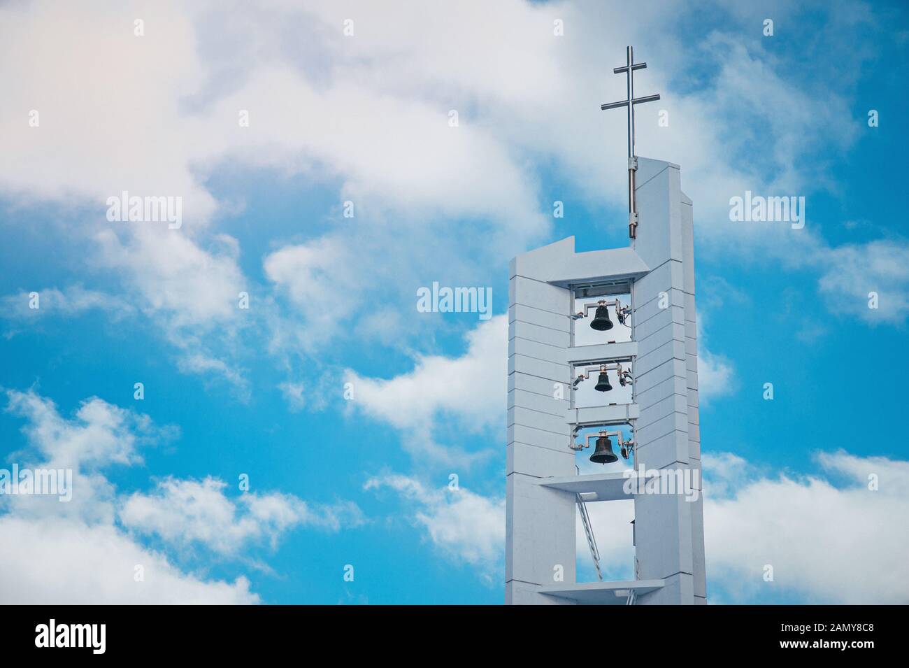 Church tower and cross hi-res stock photography and images - Alamy