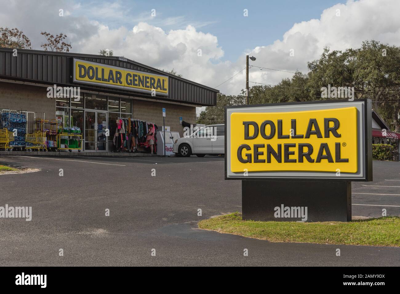 Dollar General Store Front Sign Stock Photo