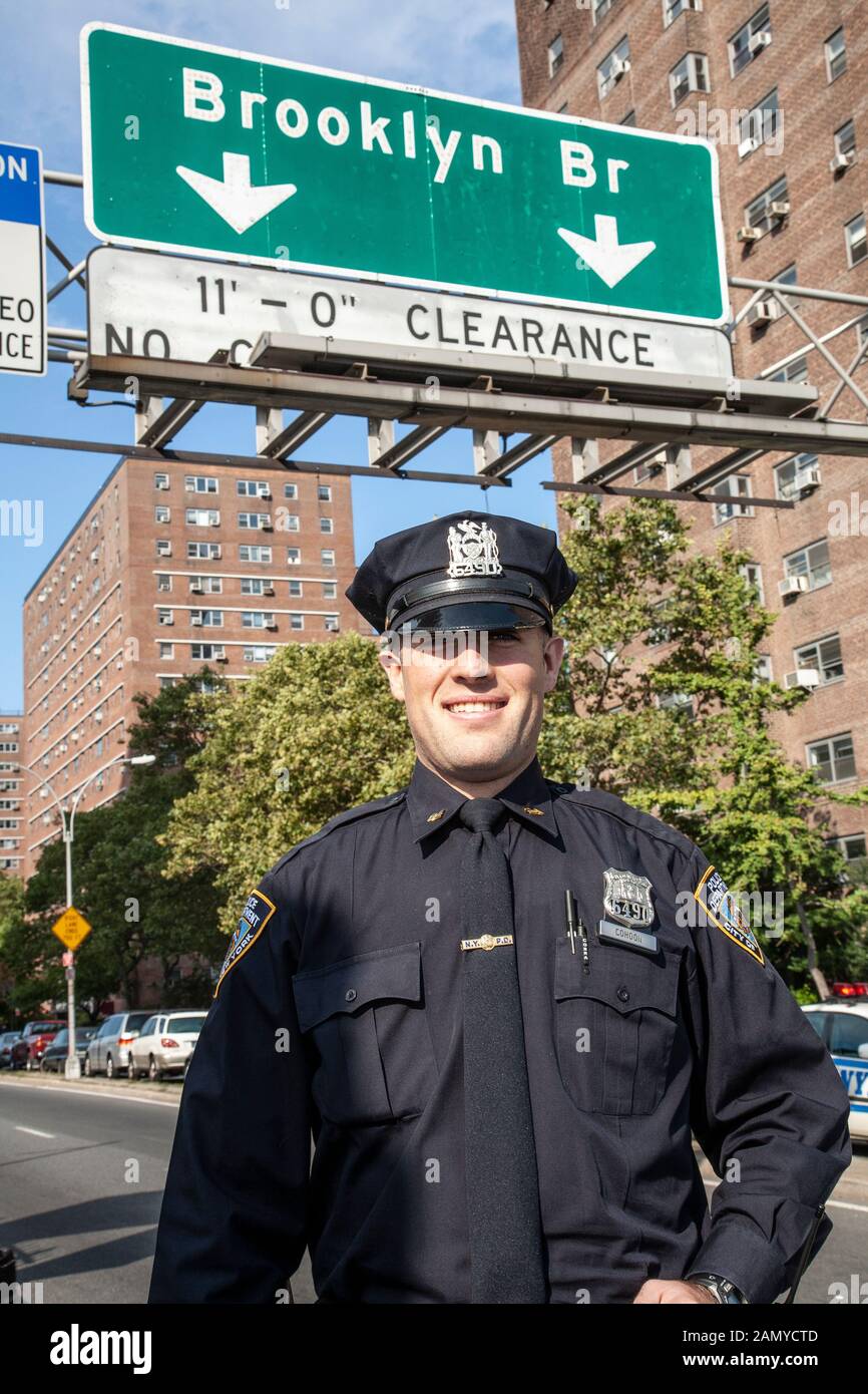 New York Police department, NYPD officer, Brooklyn, New York, USA Stock ...