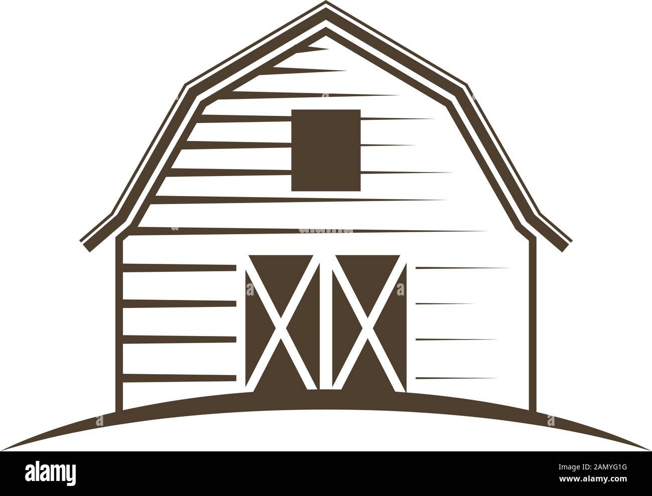 barn, agriculture related vector graphic design element Stock Vector