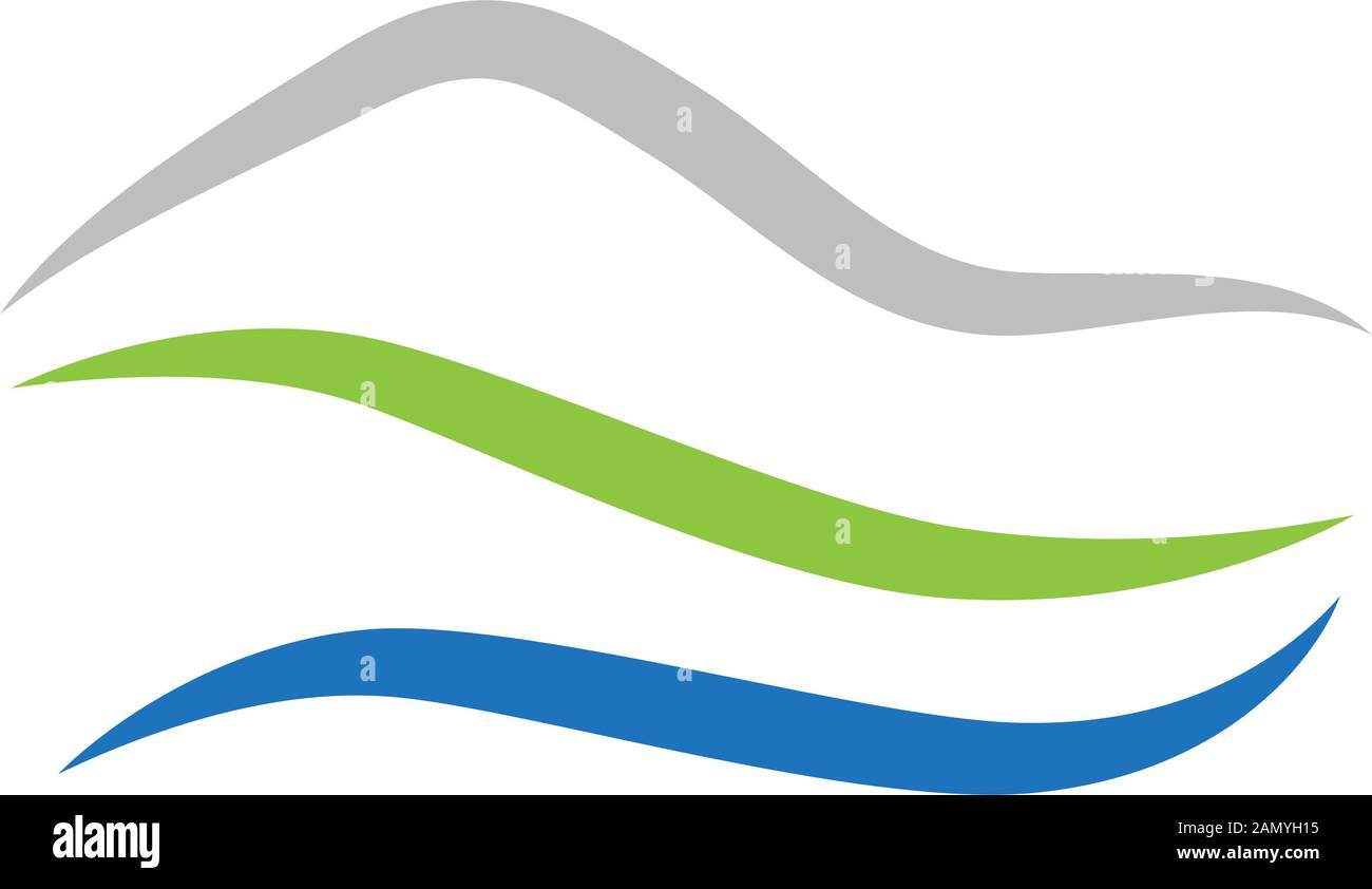 abstract mountain landscape, vector graphic design element Stock Vector