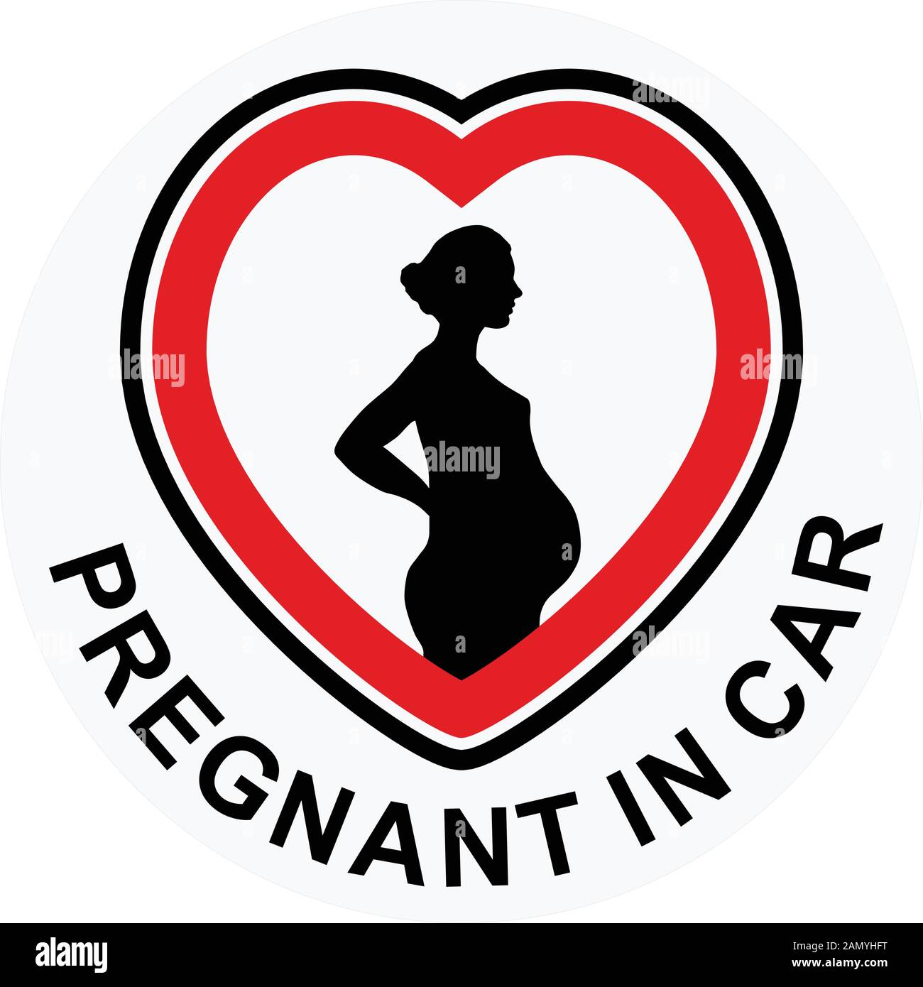 Pregnant on board Stock Vector