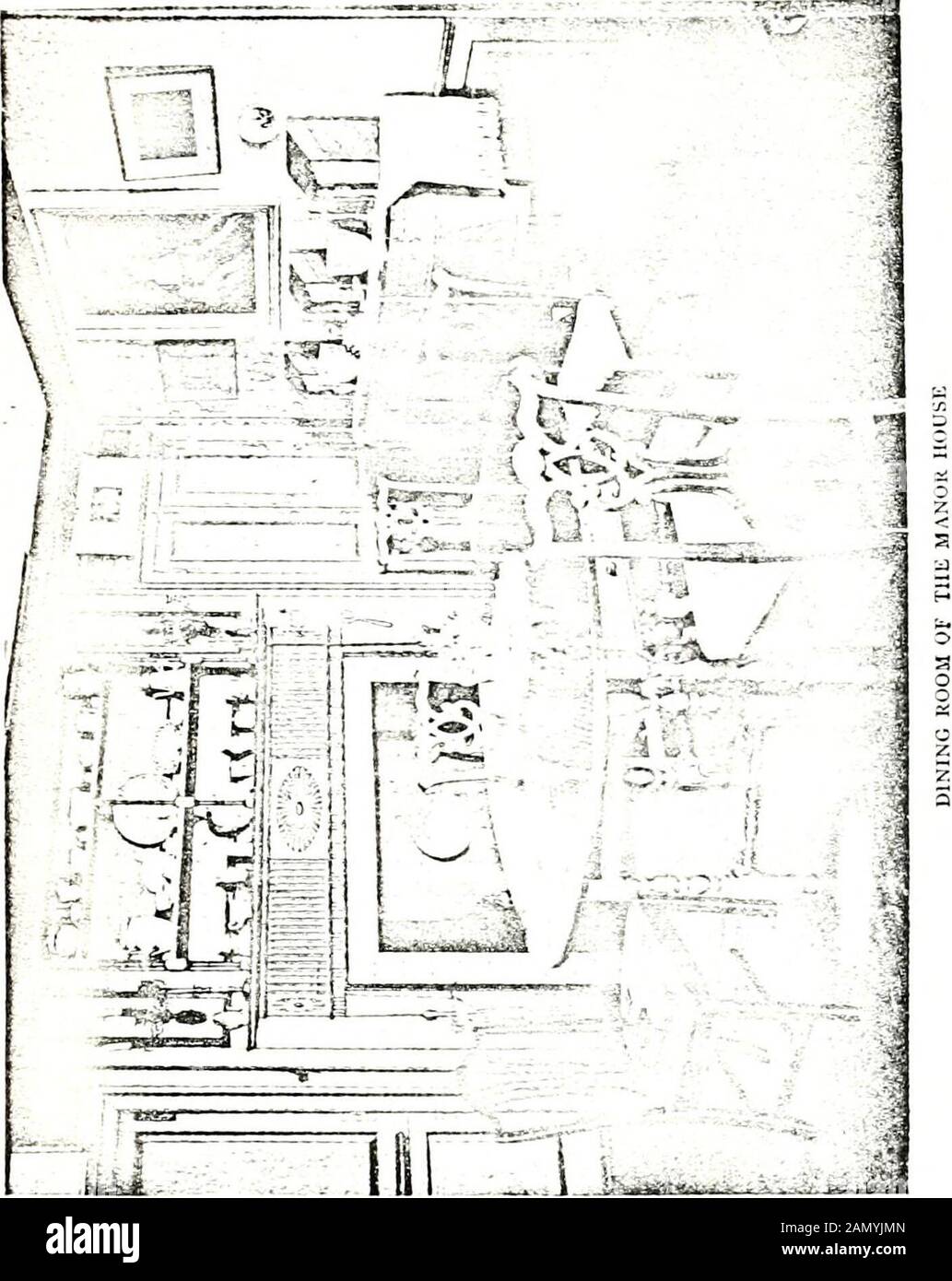 The Van Cortlandt manor : anonymous address read by the late MrsJames Marsland Lawton, president-general of the Order of Colonial Lords of Manors in America, at the sixth annual meeting of the New York branch held in the city of New York, January 26, 1918 . The Manor Hou-e itself was built originally for a fort, forthe protection of the tenantry against the Indians, who wereprone, at their semi-annual feasts and dances to a dangerousexcitability. Constructed of red sand-stone and oblong in shape, the wallsthree feet thick, are pierced with loop holes for musketry andembrasures for cannon, and Stock Photo