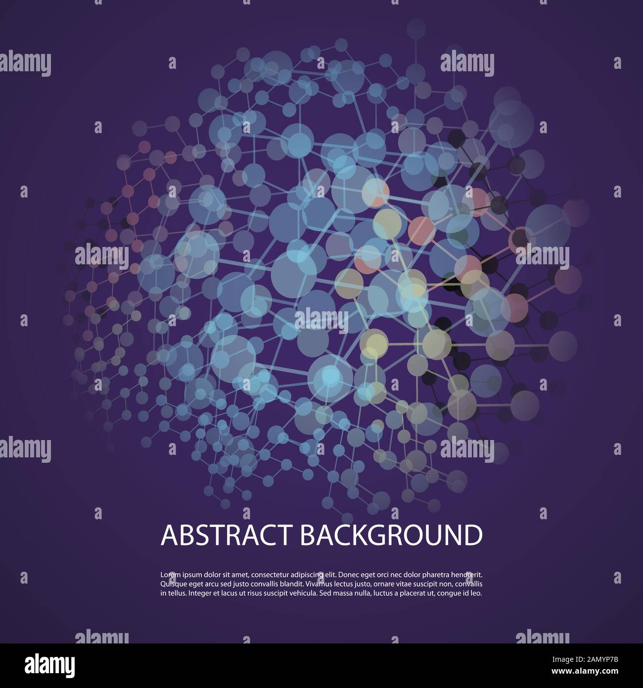 Blue Network Connections Concept Design Illustration in Editable Vector Format Stock Vector