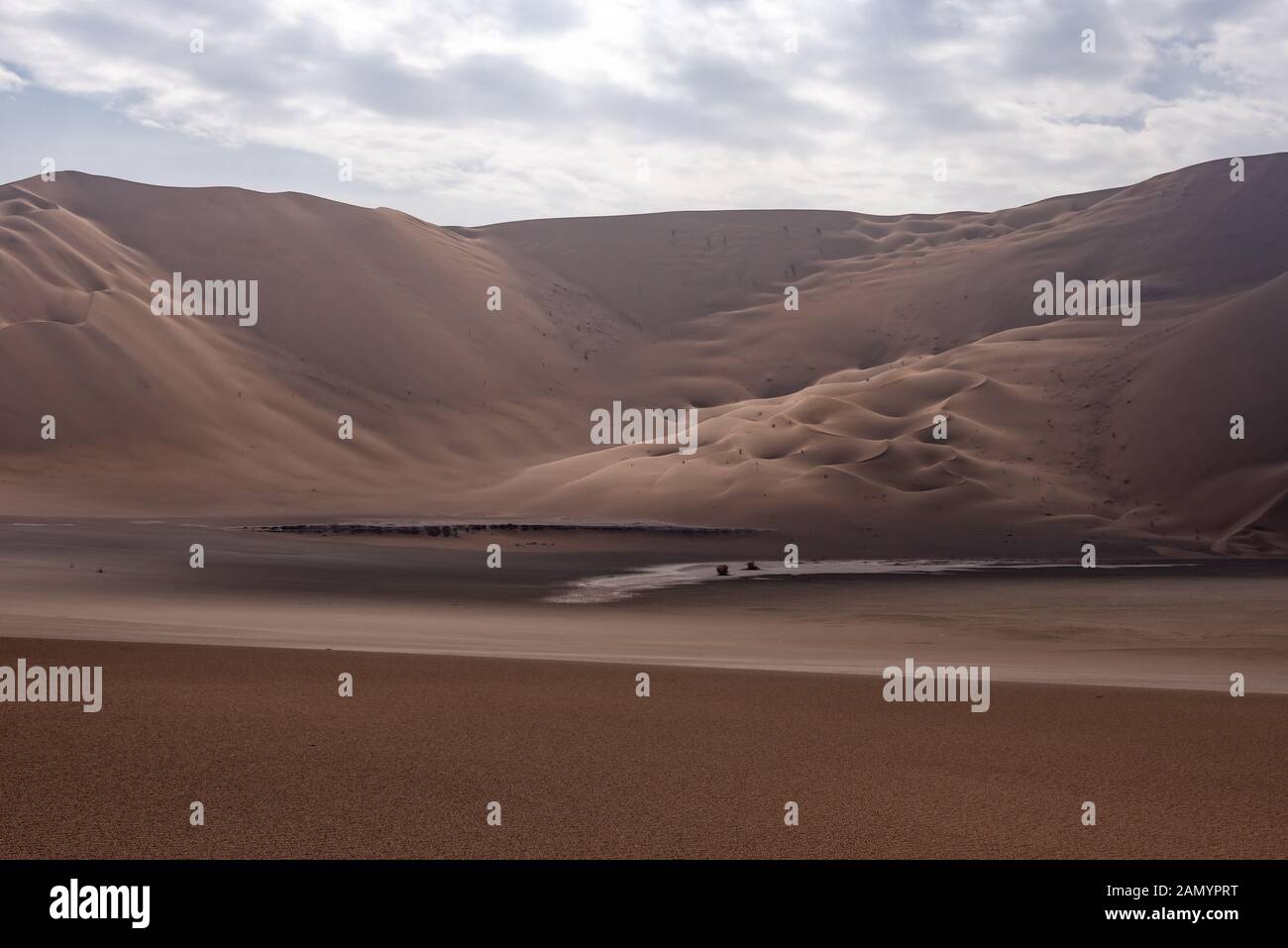 the shape of sand dunes in lut desert Stock Photo