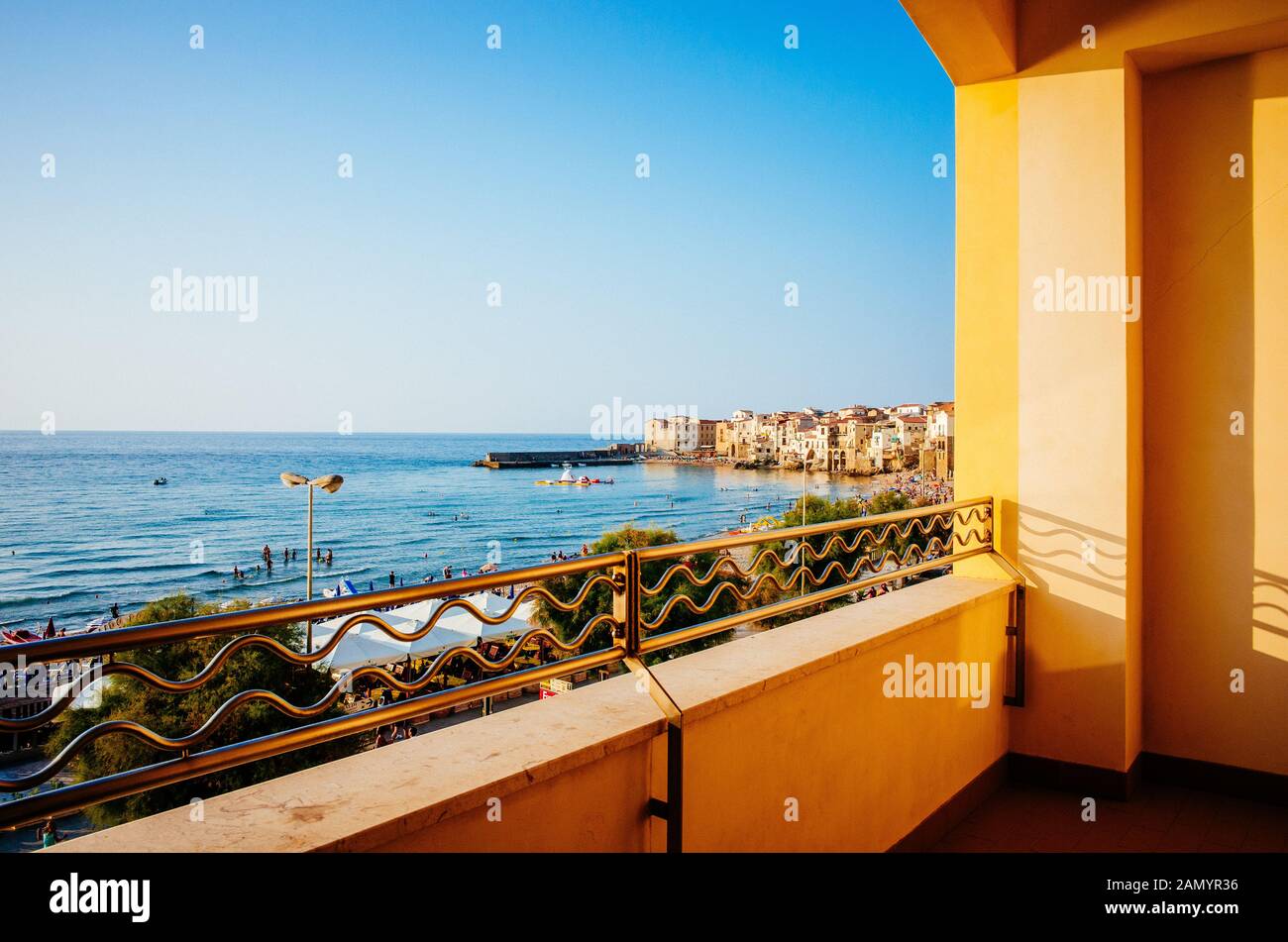 Mediterranean sea balcony hi-res stock photography and images - Alamy
