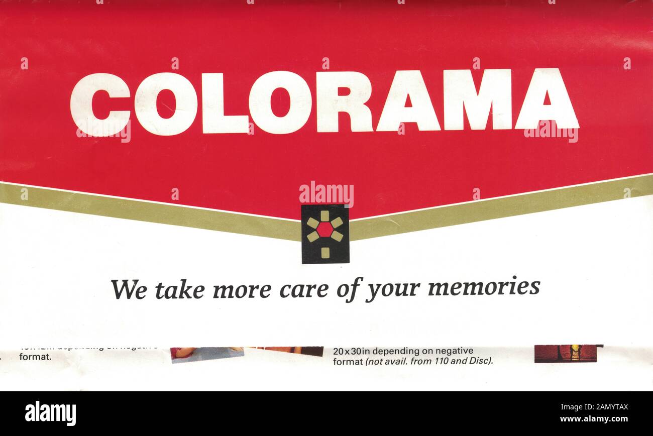 Colorama Film Wallet Stock Photo