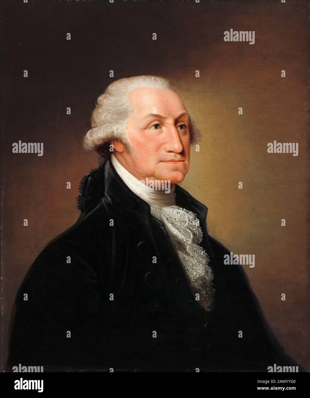 George Washington, portrait painting by Edward Savage, circa 1796 Stock Photo
