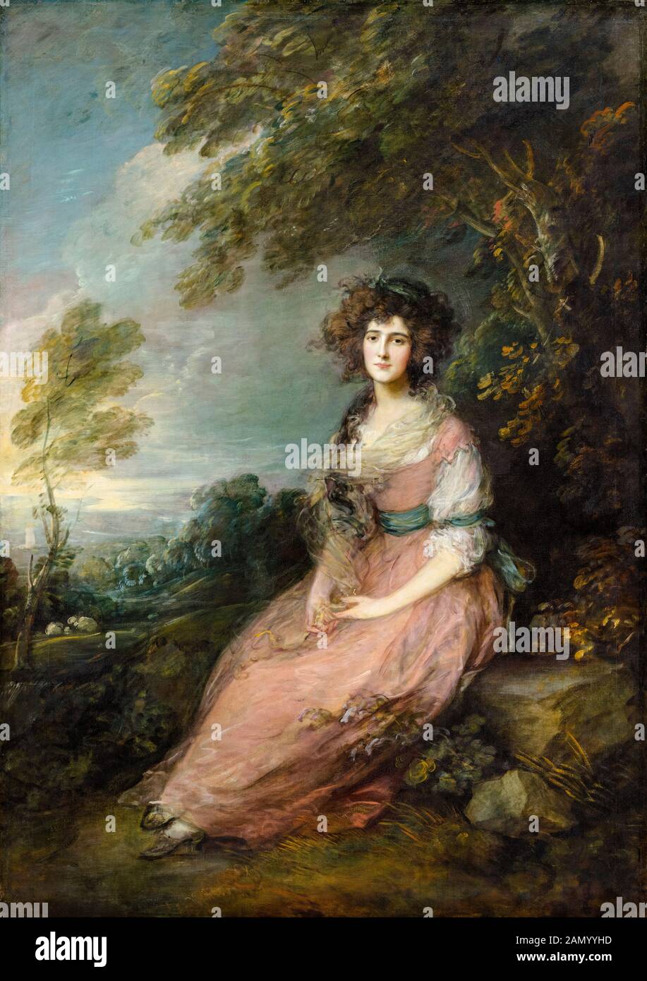 Thomas Gainsborough, Mrs Richard Brinsley Sheridan, portrait painting, 1787 Stock Photo