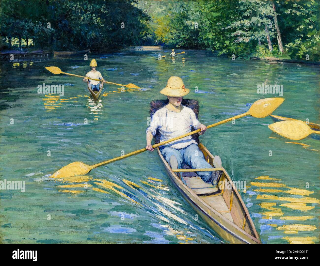 Gustave Caillebotte, Skiffs, painting, 1877 Stock Photo
