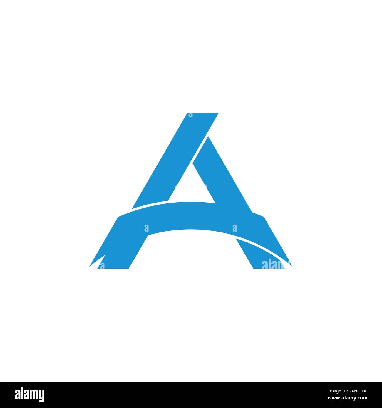 letter aa linked curves line simple logo vector Stock Vector