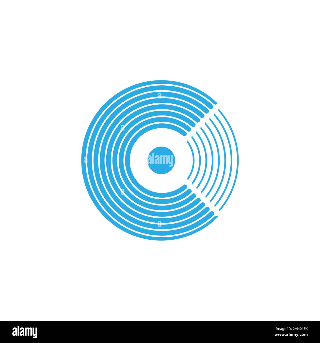 letter c circle stripes disk rotate logo vector Stock Vector