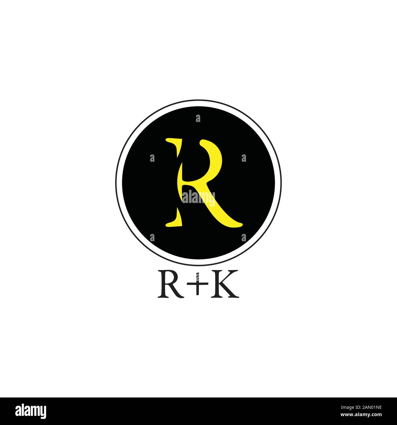 letter rk abstract geometric logo vector Stock Vector