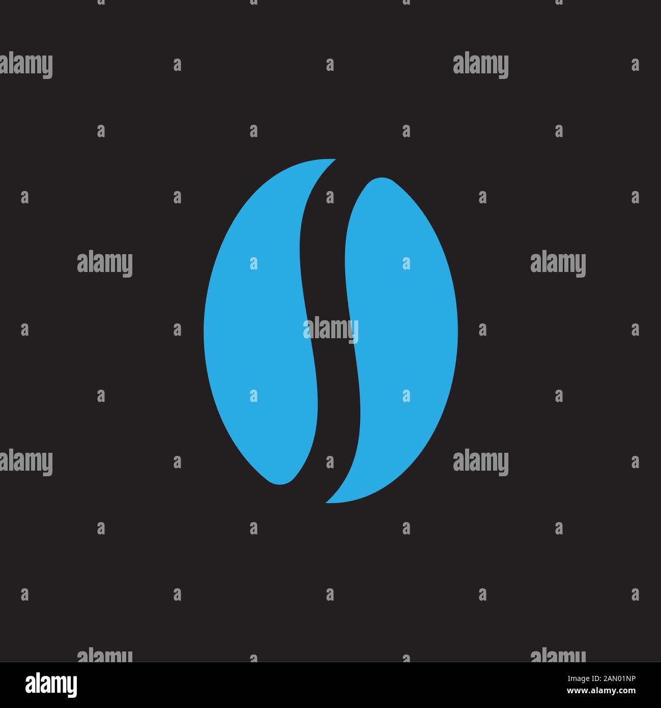 letter s water blue curves circle logo vector Stock Vector