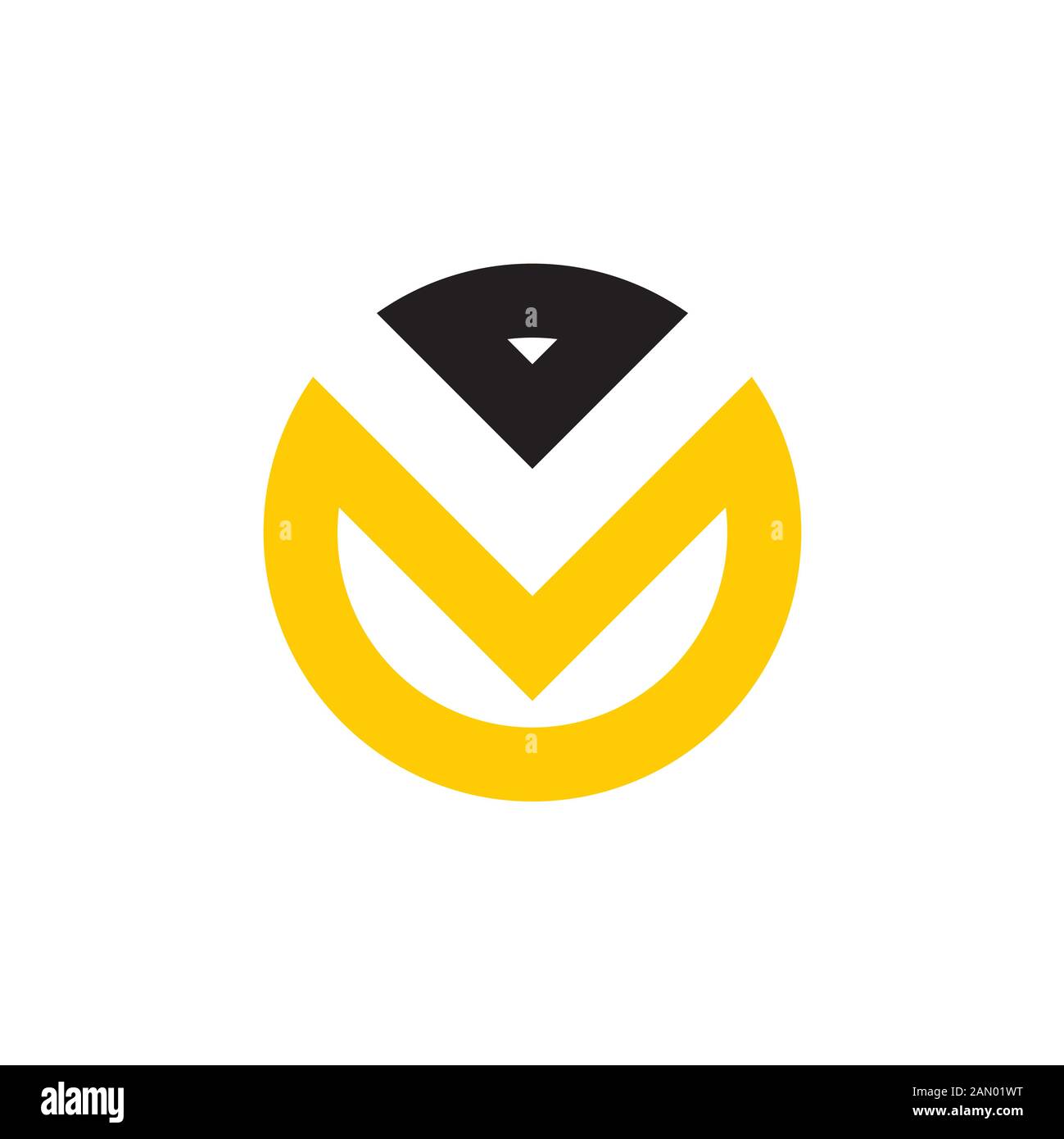 letter v simple geometric circle logo vector Stock Vector Image & Art ...