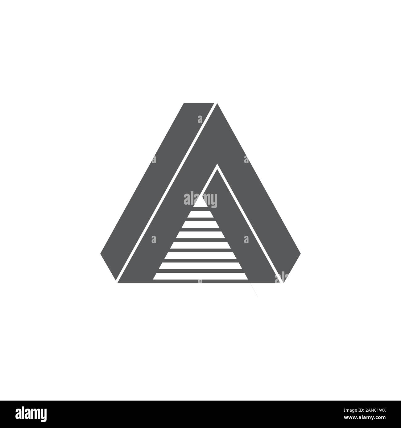 letter a arrow 3d gradient symbol logo vector Stock Vector